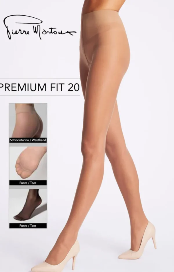 Women Pierre Mantoux Premium Fit 20 Pantyhose