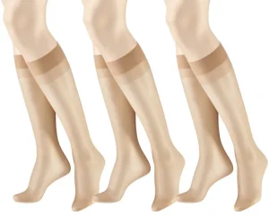 Women Hudson Simply Shine 15 Knee Highs