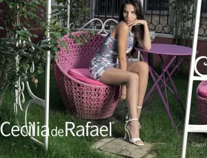 Women Cecilia de Rafael Vidrio Crotchless Pantyhose